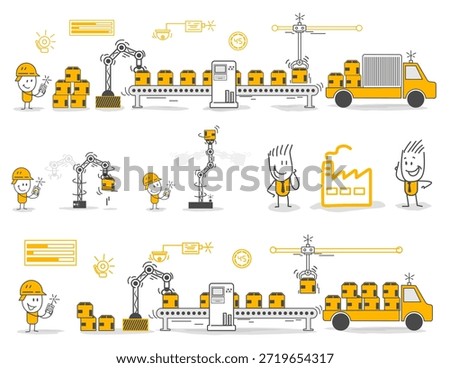 Logistics operations and automated systems managed in a professional order in the factory of the future.