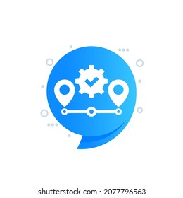 logistics optimization icon for web