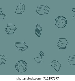 Logistics outline isometric pattern