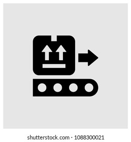Logistics package sign icon in trendy flat style isolated on grey background, modern symbol vector illustration for web