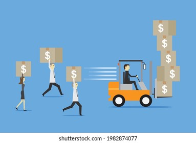 Logistics partnership industrial container cargo freight, Vector illustration in flat style