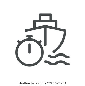 Logistics related icon outline and linear vector.