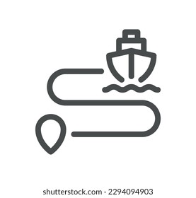 Logistics related icon outline and linear vector.
