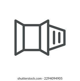 Esquema de icono y vector lineal relacionados con la logística.