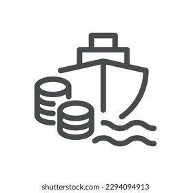 Logistics related icon outline and linear vector.