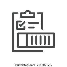 Logistics related icon outline and linear vector.