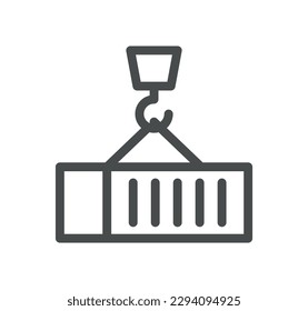 Logistics related icon outline and linear vector.