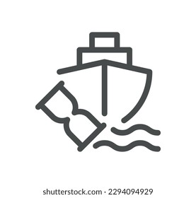 Logistics related icon outline and linear vector.