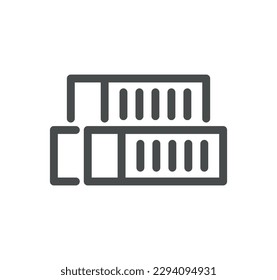 Logistics related icon outline and linear vector.