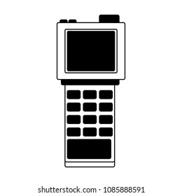 logistics scanner technology on black and white