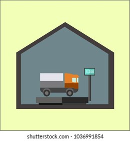 Logistics service flat icons in set collection for design. Logistics and equipment vector symbol stock web illustration.