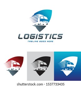 Logistics Shield Logo Vector Mark Stock Vector (Royalty Free ...