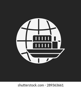 logistics ship icon