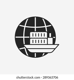 logistics ship icon