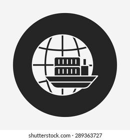 logistics ship icon