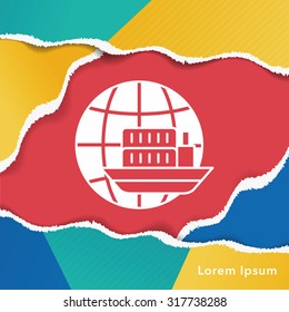 logistics ship icon