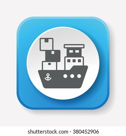 logistics ship icon