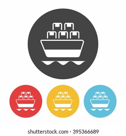 logistics ship icon