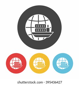 logistics ship icon