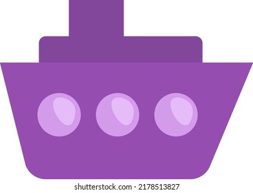 Logistics ship, illustration, vector on a white background.