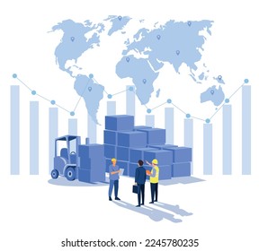 Logistics and shipping of container truck at ship port for business Container Cargo ship and cargo plane with crane bridge working at shipyard at sunrise, logistics import export and shipping
