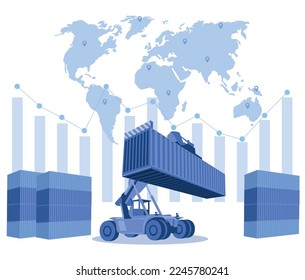 Logistics and shipping of container truck at ship port for business Container Cargo ship and cargo plane with crane bridge working at shipyard at sunrise, logistics import export and shipping