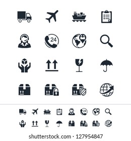 Logistics and shipping icons