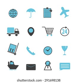 Logistics shipping icons