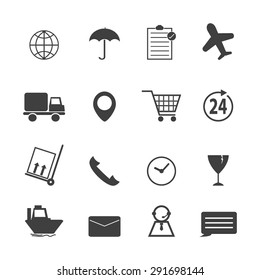 Logistics shipping icons