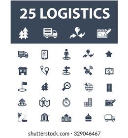 logistics, shipping icons