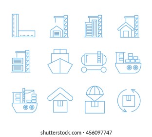 logistics and shipping icons