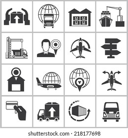 logistics shipping icons set, delivery icons