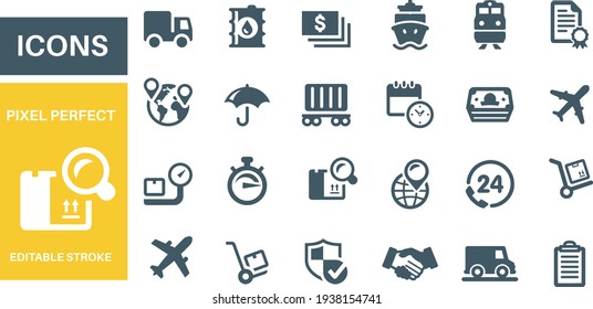 Logistics and Shipping Icons vector design 