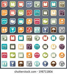 logistics shipping icons vector eps10