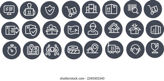 Logistics and Shipping and moving icons vector design