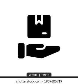 Logistics Silhouette icon vector, illustration logo template in trendy style. Suitable for many purposes.