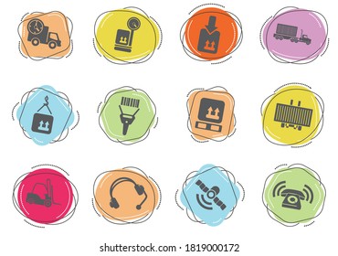 Logistics simply symbols for web and user interface