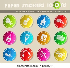 Logistics simply symbols for web and user interface