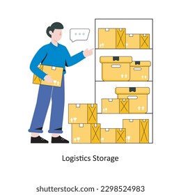 Logistics Storage flat style design vector illustration. stock illustration