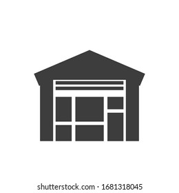 Logistics - Storehouse Icon on white background. Vector sign