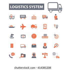 logistics system icons
