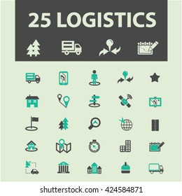 logistics system icons
