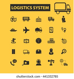 logistics system icons
