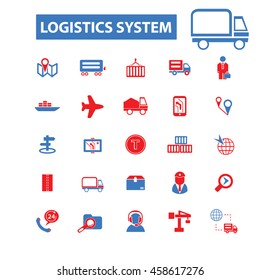 logistics system icons