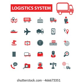 logistics system icons