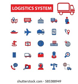 logistics system icons