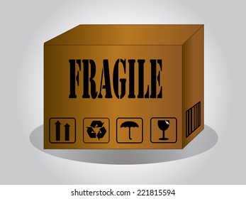 Logistics technology concept,logistic box,fragile box