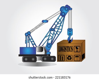 Logistics technology concept,logistics connection on world map vector