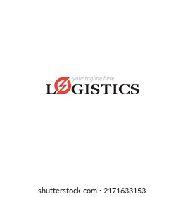 Logistics text Logo Design Template for your business