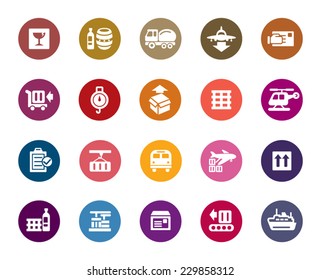 Logistics and Transport Color Icons
